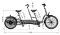 Preview: VANRAAM Twinny PLUS 3-Rad Elektro 846Wh Tandem teilbar BLAUGRAU
