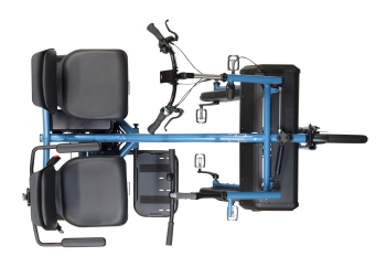 HUKA Orthros Duo Paralleltandem Elektro Dreirad blau