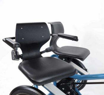 HUKA Orthros Duo Paralleltandem Elektro Dreirad blau