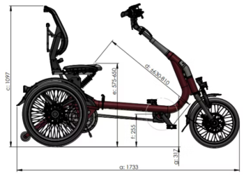VAN RAAM Easy Rider Kompakt 844Wh bordeaux POWER EDITION