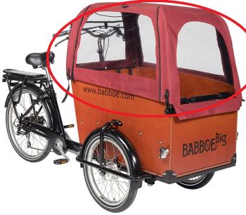 Babboe Regenverdeck für Lastenrad Big rot
