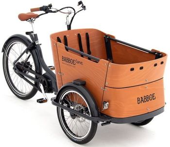 Babboe Curve Mountain Lastenrad 500Wh braun INKL. REGENVERDECK