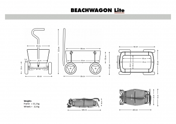 Beachwagon Lite Bollerwagen faltbar sandbraun