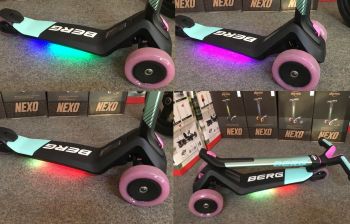 BERG Nexo mit LED MODUL faltbarer Kinderroller minze