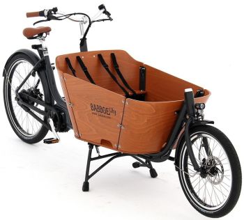 Babboe City Mountain 500Wh Lastenrad braun  AKTION inkl. Regenverdeck
