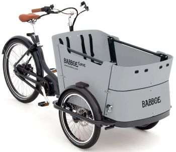 Babboe Curve Mountain Lastenrad 500Wh grey  INKL. REGENVERDECK