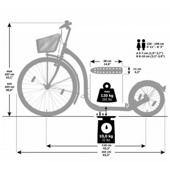 Kickbike Tretroller City G4 26/16 Zoll weiss