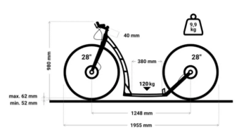 Preview: Mibo Alltrack Gravel SILVER GREY Tretroller 28/28