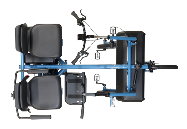 HUKA Orthros Duo Paralleltandem Elektro Dreirad blau