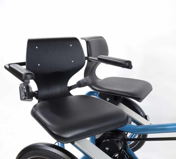 HUKA Orthros Duo Paralleltandem Elektro Dreirad blau