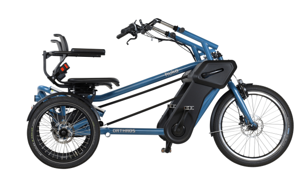 HUKA Orthros Duo Paralleltandem Elektro Dreirad blau