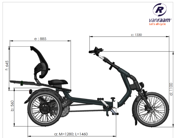 vanRaam Easy Rider Dreirad SPEZIAL 844Wh TEILBARER RAHMEN