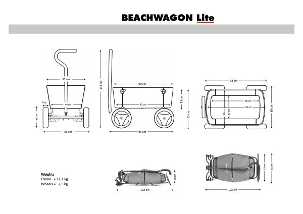 Beachwagon Lite Bollerwagen faltbar khakigrün