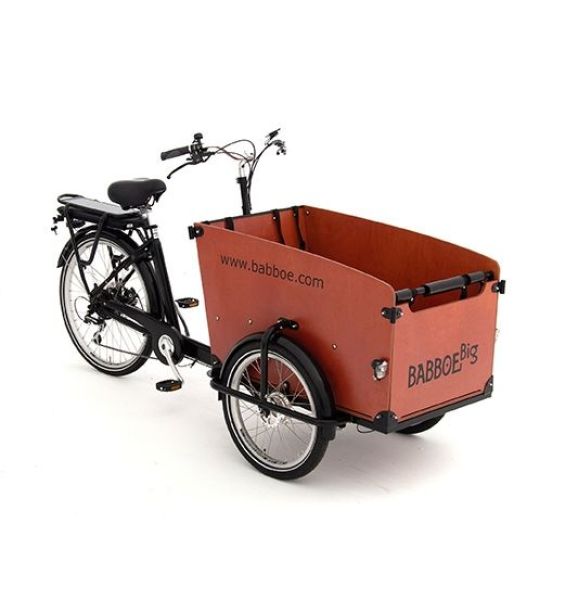 Babboe BIG-E Elektro Lastenrad Bakfiets braun