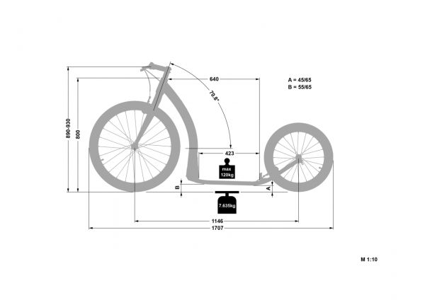 CRUSSIS Cobra Tretroller 4.2 grün-blau