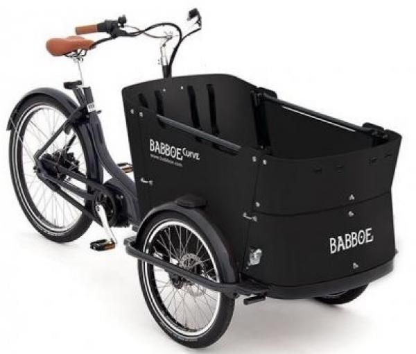 Babboe Curve Mountain Lastenrad 500Wh schwarz  AKTION inkl. Regenverdeck