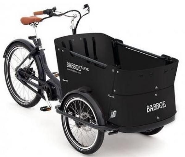 Babboe Curve Mountain Lastenrad 500Wh schwarz  INKL. REGENVERDECK