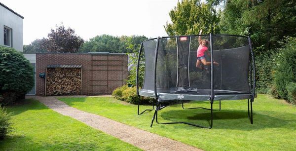 Berg Elite 380 Deluxe Trampolin Regular grau