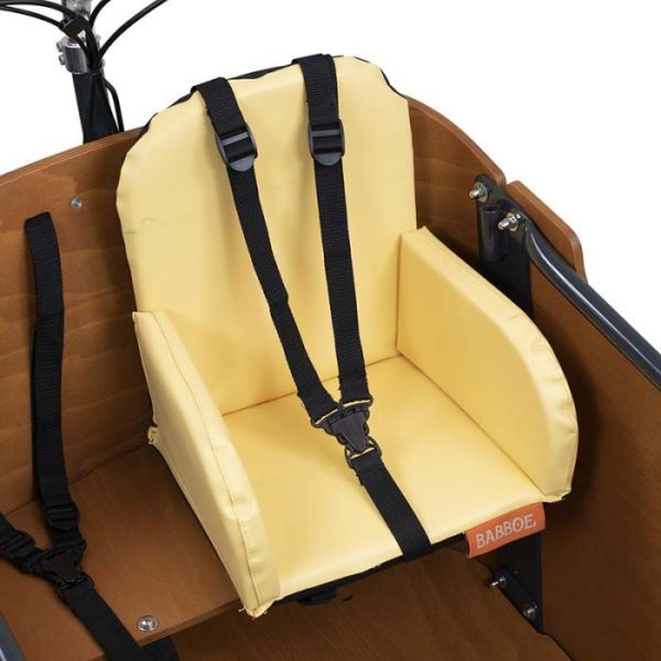 Babboe CHILDSEAT Mellow Yellow nach 18 Monaten