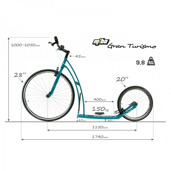 Mibo GT mit DISC BRAKES 28/20 Zoll schwarz