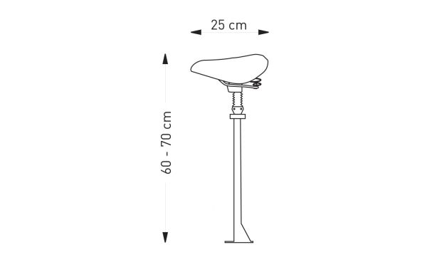 KOSTKA HILL FUN Tretroller REHA-Max2 mit SATTEL schwarz