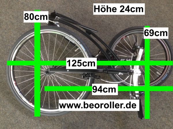 Mibo Split faltbar Tretroller weiss 26/20 KEIN VERSAND