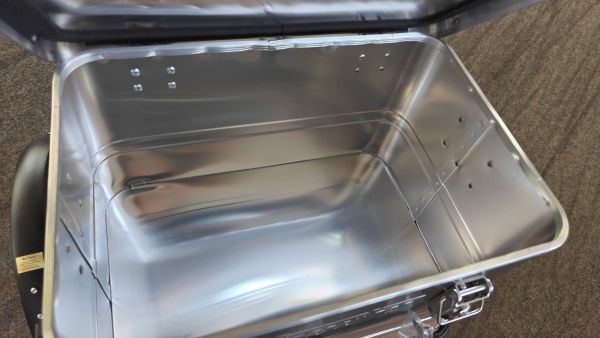 Alu Box 30l mit Deckel für vanRaam Easy Rider-3 Gepäckträger 46x32x27,5cm SILBER