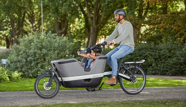 Gazelle Makki 500Wh Lastenrad AKTION inkl. REGENVERDECK